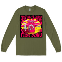 Army Green Best Pigeons Playing Ping Pong Music Long Sleeve Tee - artisFamous