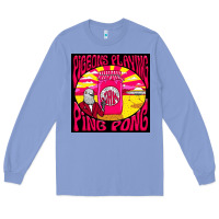 Colony Blue Best Pigeons Playing Ping Pong Music Long Sleeve Tee - artisFamous