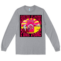 Heather Grey Best Pigeons Playing Ping Pong Music Long Sleeve Tee - artisFamous