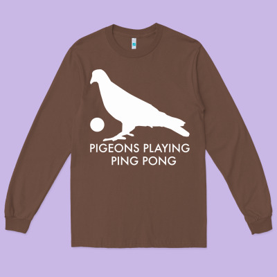 Best Pigeons Playing Ping Pong Music Long Sleeve Tee Designed By Artisfamous