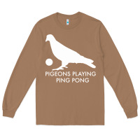 Toasted Coconut Best Pigeons Playing Ping Pong Music Long Sleeve Tee - artisFamous