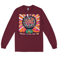 Burgundy Best Pigeons Playing Ping Pong Music Long Sleeve Tee - artisFamous