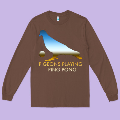Best Pigeons Playing Ping Pong Music Long Sleeve Tee Designed By Artisfamous