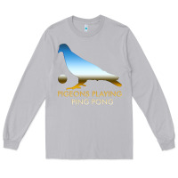 Moon Dust Best Pigeons Playing Ping Pong Music Long Sleeve Tee - artisFamous