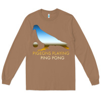 Toasted Coconut Best Pigeons Playing Ping Pong Music Long Sleeve Tee - artisFamous