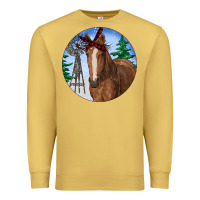 Antique Gold Horse Christmas Premium Sweatshirt - RanaPortraitStore