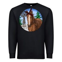 Black Horse Christmas Premium Sweatshirt - RanaPortraitStore