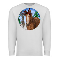 Dove Grey Horse Christmas Premium Sweatshirt - RanaPortraitStore