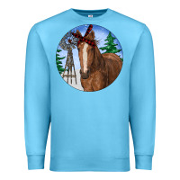 Ocean Blue Horse Christmas Premium Sweatshirt - RanaPortraitStore