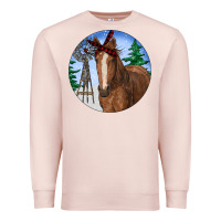 Pale Pink Horse Christmas Premium Sweatshirt - RanaPortraitStore