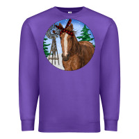Purple Horse Christmas Premium Sweatshirt - RanaPortraitStore