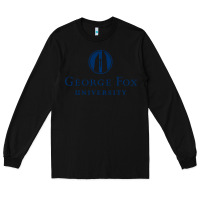 Black George Fox College Design Long Sleeve Tee - artisFamous