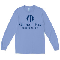 Colony Blue George Fox College Design Long Sleeve Tee - artisFamous