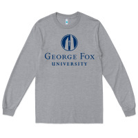 Heather Grey George Fox College Design Long Sleeve Tee - artisFamous