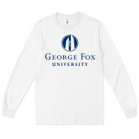 White George Fox College Design Long Sleeve Tee - artisFamous