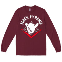 Burgundy black pyramid Long Sleeve Tee - artisFamous