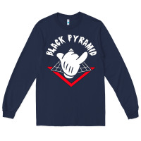 Navy black pyramid Long Sleeve Tee - artisFamous