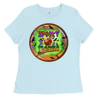 Baby Blue Spooky Teacher Ladies Tee - BundleAndBundleShop