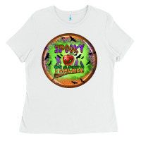 White Spooky Teacher Ladies Tee - BundleAndBundleShop