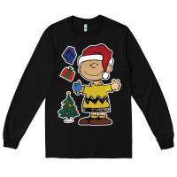 Black charlie brown christmas gifts Long Sleeve Tee - artisFamous