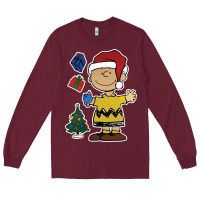 Burgundy charlie brown christmas gifts Long Sleeve Tee - artisFamous
