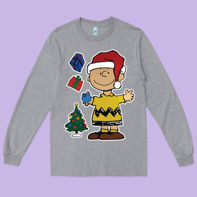 Charlie Brown Christmas Gifts Long Sleeve Tee Designed By Artisfamous