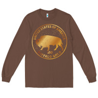 Chestnut Buffalo Gold Native American - Bison Long Sleeve Tee - artisFamous