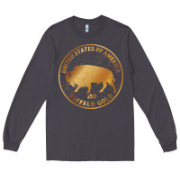 Smoke Buffalo Gold Native American - Bison Long Sleeve Tee - artisFamous