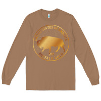 Toasted Coconut Buffalo Gold Native American - Bison Long Sleeve Tee - artisFamous