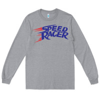 Heather Grey blue speed racer 80s   speed racer Long Sleeve Tee - artisFamous