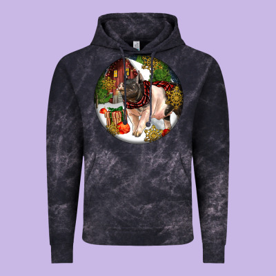 Hampshire Sow Pig Christmas Vintage Hoodie Designed By Lillyallendesigns