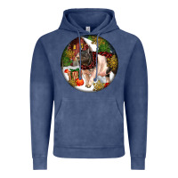 Vintage Denim hampshire sow pig christmas Vintage Hoodie - LillyAllenDesigns