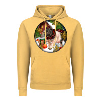 Vintage Mustard hampshire sow pig christmas Vintage Hoodie - LillyAllenDesigns