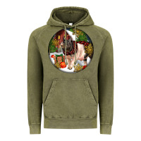 Vintage Olive hampshire sow pig christmas Vintage Hoodie - LillyAllenDesigns