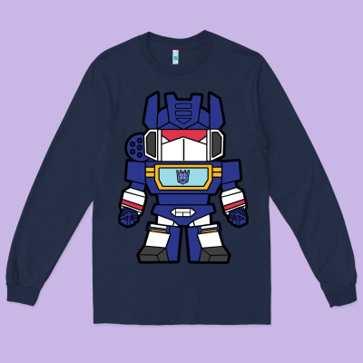 Soundwave Transformers Chibi Long Sleeve Tee Designed By Artisfamous