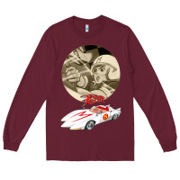 Burgundy go speed racer go go!!!   speed racer Long Sleeve Tee - artisFamous