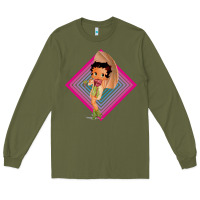 Army Green betty boop Long Sleeve Tee - artisFamous