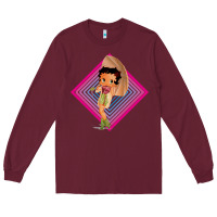 Burgundy betty boop Long Sleeve Tee - artisFamous