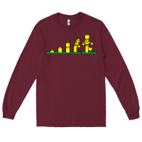 Burgundy evolution of lego Long Sleeve Tee - artisFamous