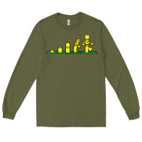 Army Green evolution of lego Long Sleeve Tee - artisFamous