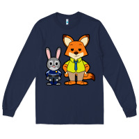 Navy zootopia duo chibi Long Sleeve Tee - artisFamous