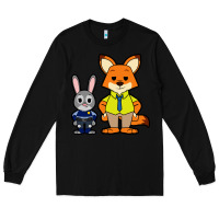 Black zootopia duo chibi Long Sleeve Tee - artisFamous