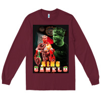 Burgundy canelo boxing Long Sleeve Tee - artisFamous