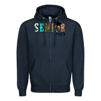 Navy western senior 2024 Zipper Hoodie - RanaPortraitStore
