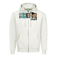 Oatmeal Heather western senior 2024 Zipper Hoodie - RanaPortraitStore