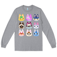 Heather Grey animal crossing cute cats animal crossing new horizons Long Sleeve Tee - artisFamous