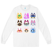 White animal crossing cute cats animal crossing new horizons Long Sleeve Tee - artisFamous
