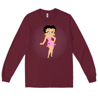 Burgundy betty boop Long Sleeve Tee - artisFamous