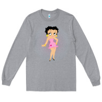 Heather Grey betty boop Long Sleeve Tee - artisFamous