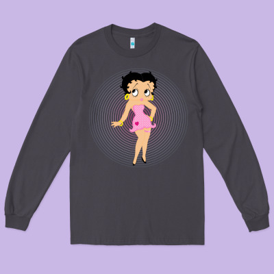 Betty Boop Long Sleeve Tee Designed By Artisfamous